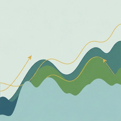 Abstract illustration of cryptocurrency market stability amidst volatility