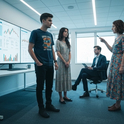 Financial charts and cryptocurrency data displayed on a laptop screen