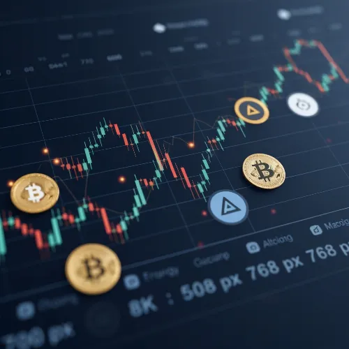 Cryptocurrency market chart showing a decline